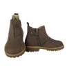 Stivaletto in camoscio con elastico laterale e zip