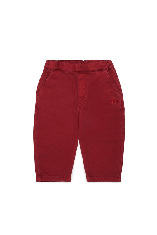 Pantalone vita elasticizzata con logo ricamato