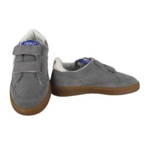 Sneaker in camoscio con doppio velcro