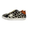 Sneaker in cavallino con lacci e zip