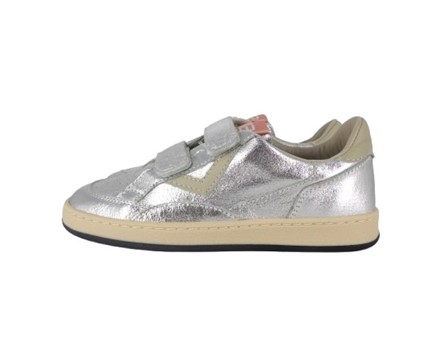 Sneaker in pelle con doppio velcro