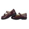 Ballerina in pelle con fiocchetto e fibbia
