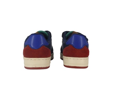 Sneaker in eco pelle e camoscio con doppio velcro