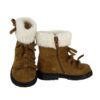 Stivaletto in pelle scamosciata con fiocchetti e zip