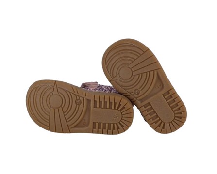 30ADF519DDF07983DABA1125F665FE4B_ Sneaker primo passo in pelle e glitter con lacci e zip