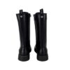 Stivale alto in  ecopelle con lacci e zip