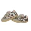 Sneaker primo passo in camoscio con doppio velcro