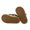 Sneaker primo passo in pelle e camoscio con doppio velcro
