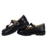 Ballerina in pelle con fiocchetto e fibbia