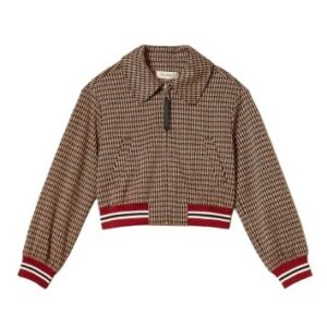 Giacca in punto milano fantasia pied de poule