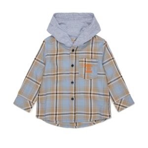 Camicia a quadri con cappuccio