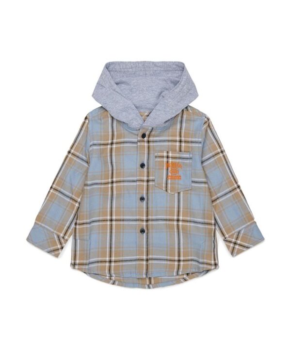 Camicia a quadri con cappuccio