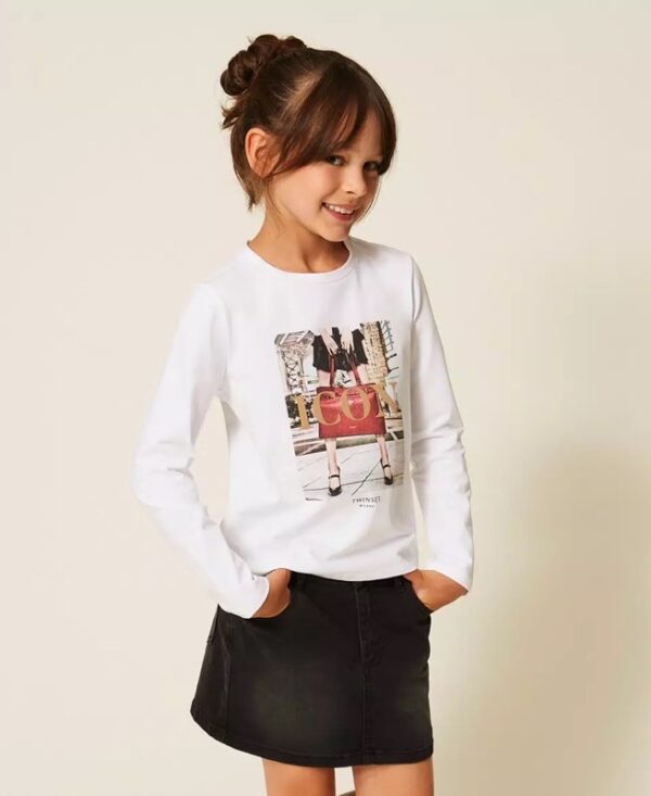 T-shirt manica lunga con stampa