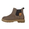 Stivaletto in camoscio con elastico laterale e zip