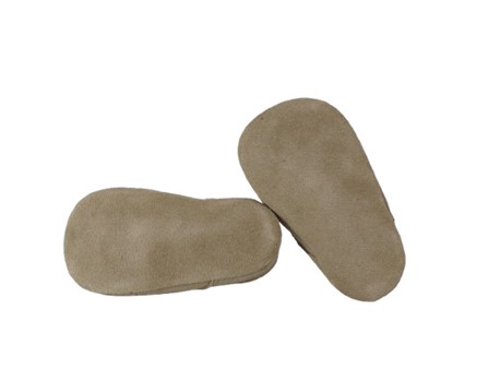 Scarpa culla in camoscio con lacci
