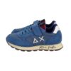 Sneaker bassa in camoscio e tessuto con velcro e lacci