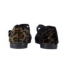 Ballerina in velluto leopardato con fibbia