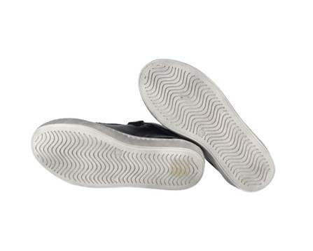 Sneaker in pelle e mmicro glitter con lacci e zip