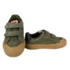 Sneaker in camoscio con doppio velcro