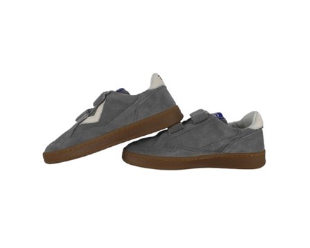 Sneaker in camoscio con doppio velcro