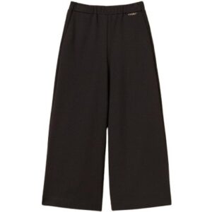 Pantalone cropped in punto milano vita elasticizzata