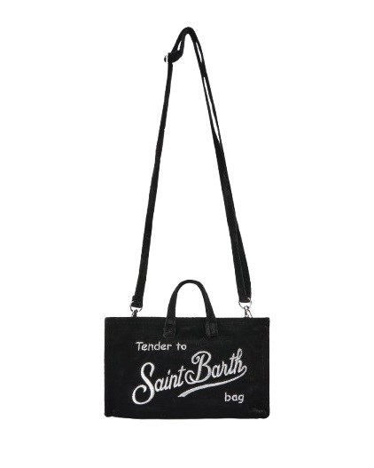 Phone bag in velluto con tracolla