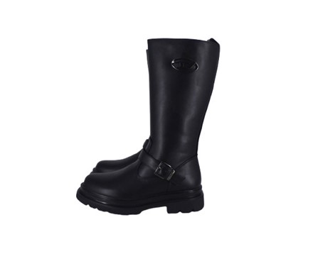 Stivale alto in ecopelle con zip