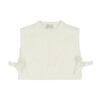 Completo camicia a quadri e gilet in lana con fiocchetti
