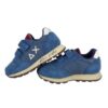 Sneaker bassa in camoscio e tessuto con doppio velcro