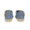 Sneaker primo passo in pelle e camoscio con doppio velcro