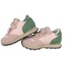 Sneaker bassa in camoscio e tessuto con doppio velcro