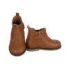 Stivaletto in pelle con elastico e zip