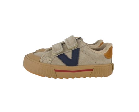 Sneaker in camoscio con doppio velcro