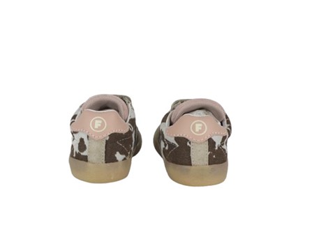 Sneaker primo passo in camoscio con doppio velcro