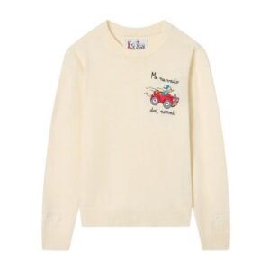 Maglione con ricamo paperino me ne vado dai nonni