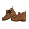 Stivaletto in pelle con elastico e zip