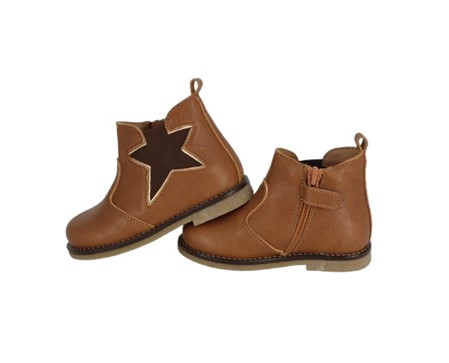 Stivaletto in pelle con elastico e zip