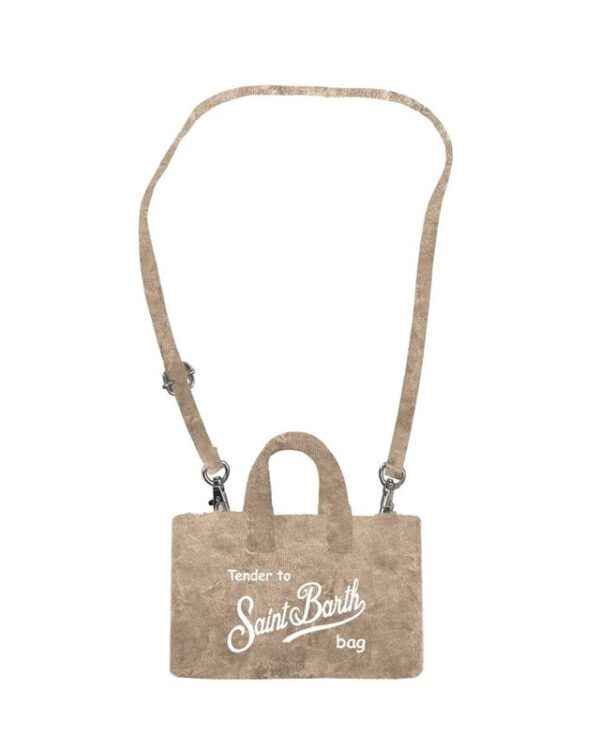 Phone bag in velluto con tracolla