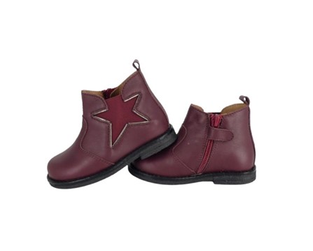 Stivaletto in pelle con elastico e zip