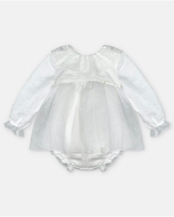 Vestito con coulotte con dettagli in pizzo