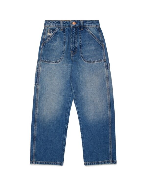 Pantalone in denim oversize vita alta