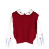 Completo camicia con ricami, gilet e pantalone in velluto