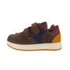 Sneaker in eco pelle e camoscio con doppio velcro