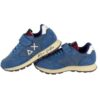 Sneaker bassa in camoscio e tessuto con velcro e lacci