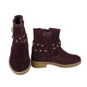 Stivaletto in pelle scamosciata con zip