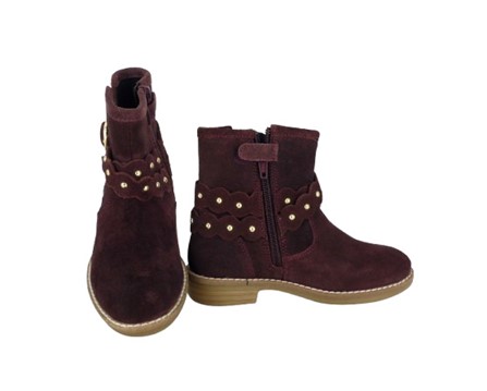 Stivaletto in pelle scamosciata con zip
