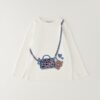T-shirt manica lunga con stampa borsa