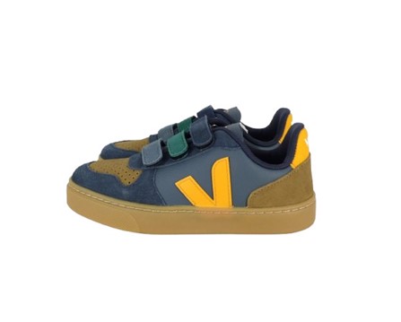 5E7AEAD8358F4C0095B9B06EA35B1DBF_ Sneaker in pelle e camoscio con triplo velcro