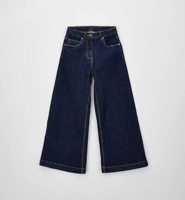 Pantalone in denim gamba larga