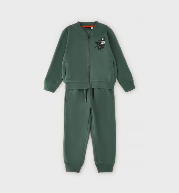 Completo felpa con zip e pantalone
